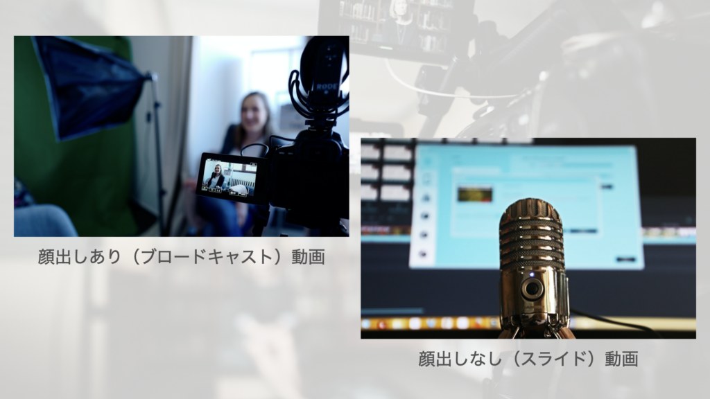 動画のスタイルで揃えるツールが違う