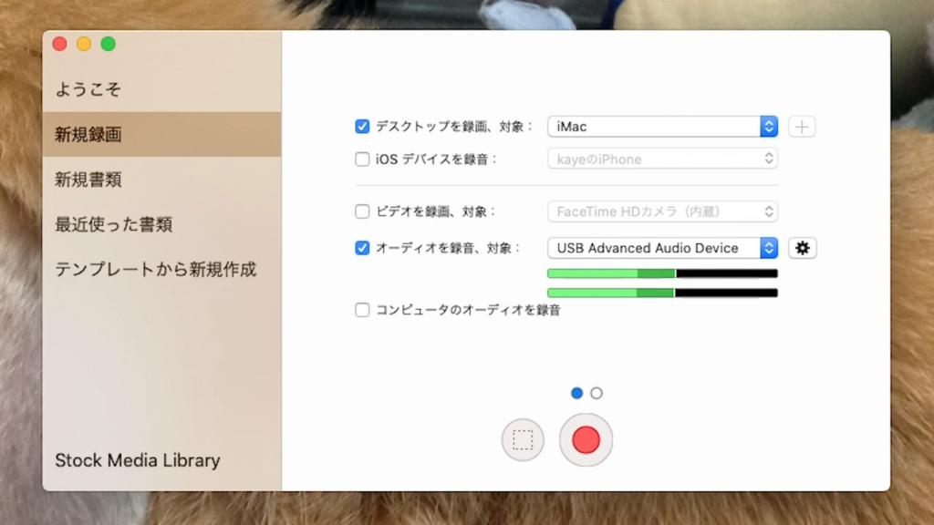 ScreenFlowのレコーディング設定